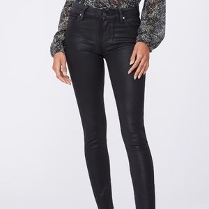 Paige verdugo ankle black wax denim skinny jeans size 29